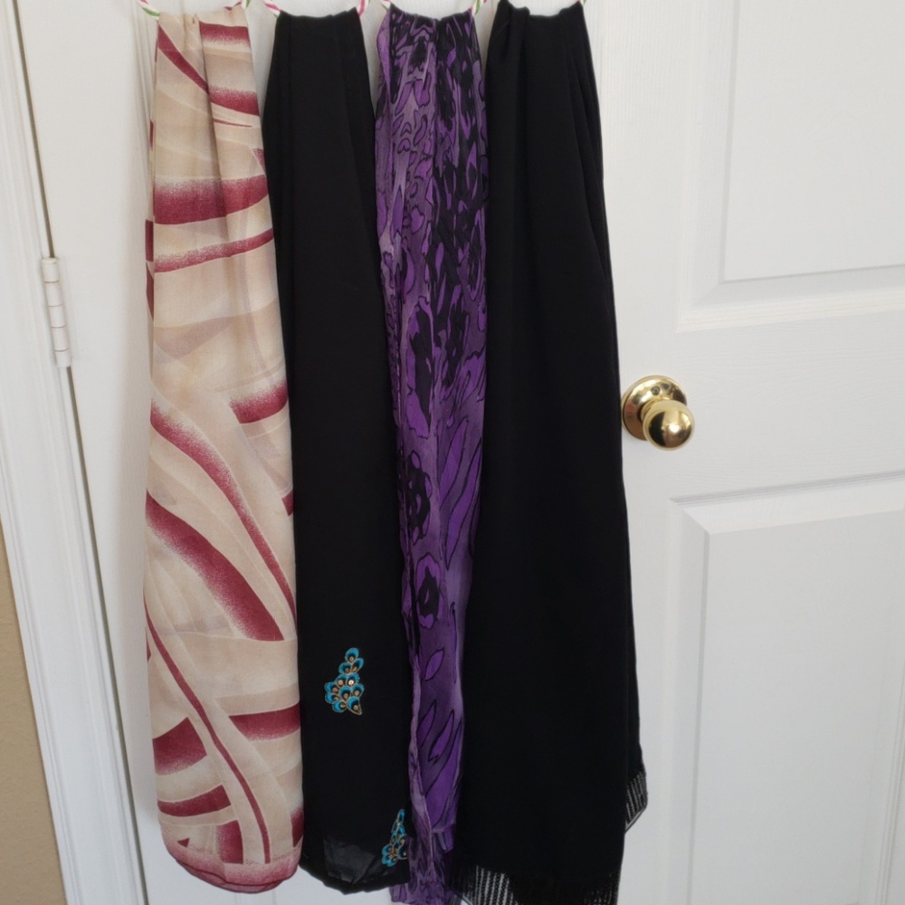 🎁BUNDLE 4 VINTAGE1990'S SCARF/SHAWL/WRAPS/